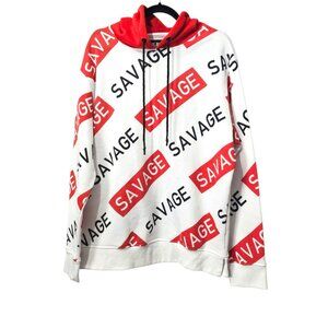 Five By Five By Master Piece Savage Red And Black Graphic Sweatshirt Hoodie